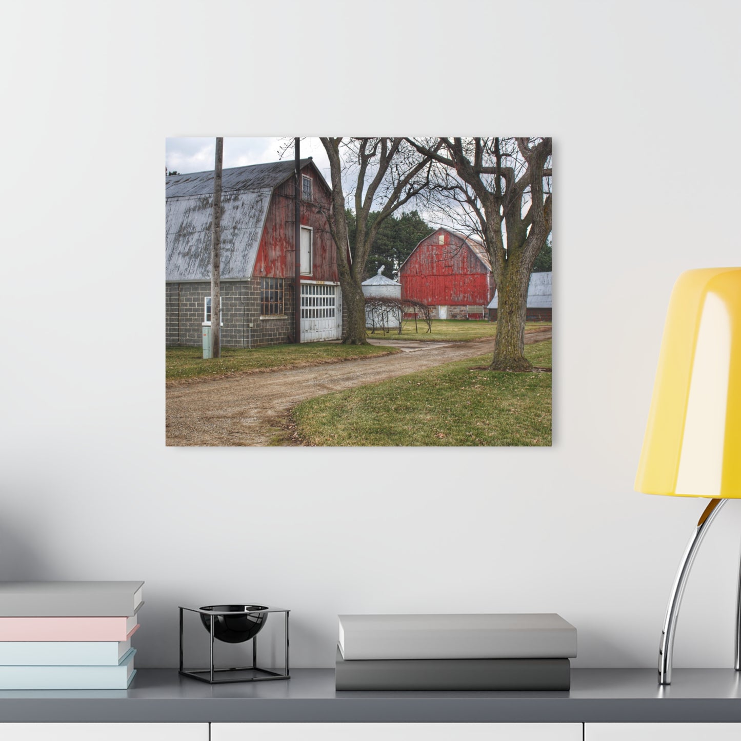 U R There Photography Peck Reds Rustic Farmhouse Acrylic Wall Print
