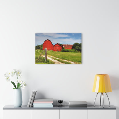 U R There Photography South Oak Road Reds I Rustic Farmhouse Acrylic Wall Print