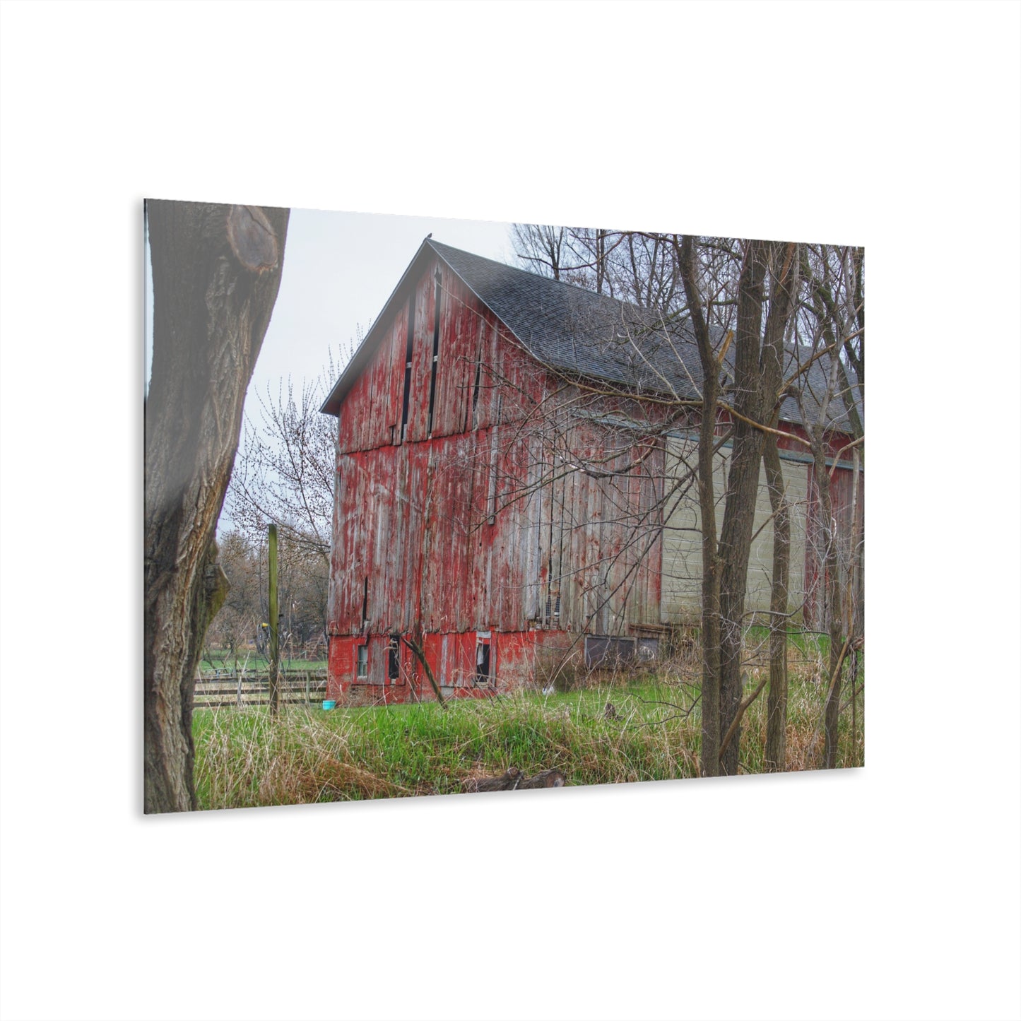 U R There Photography Lake George Red I Rustic Farmhouse Acrylic Wall Print
