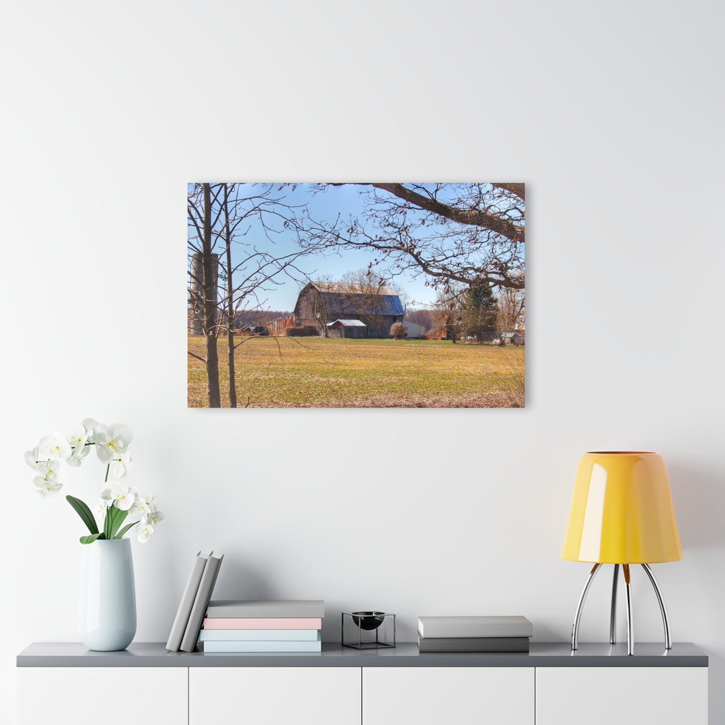 U R There Photography Rider Road Greys Rustic Farmhouse Acrylic Wall Print