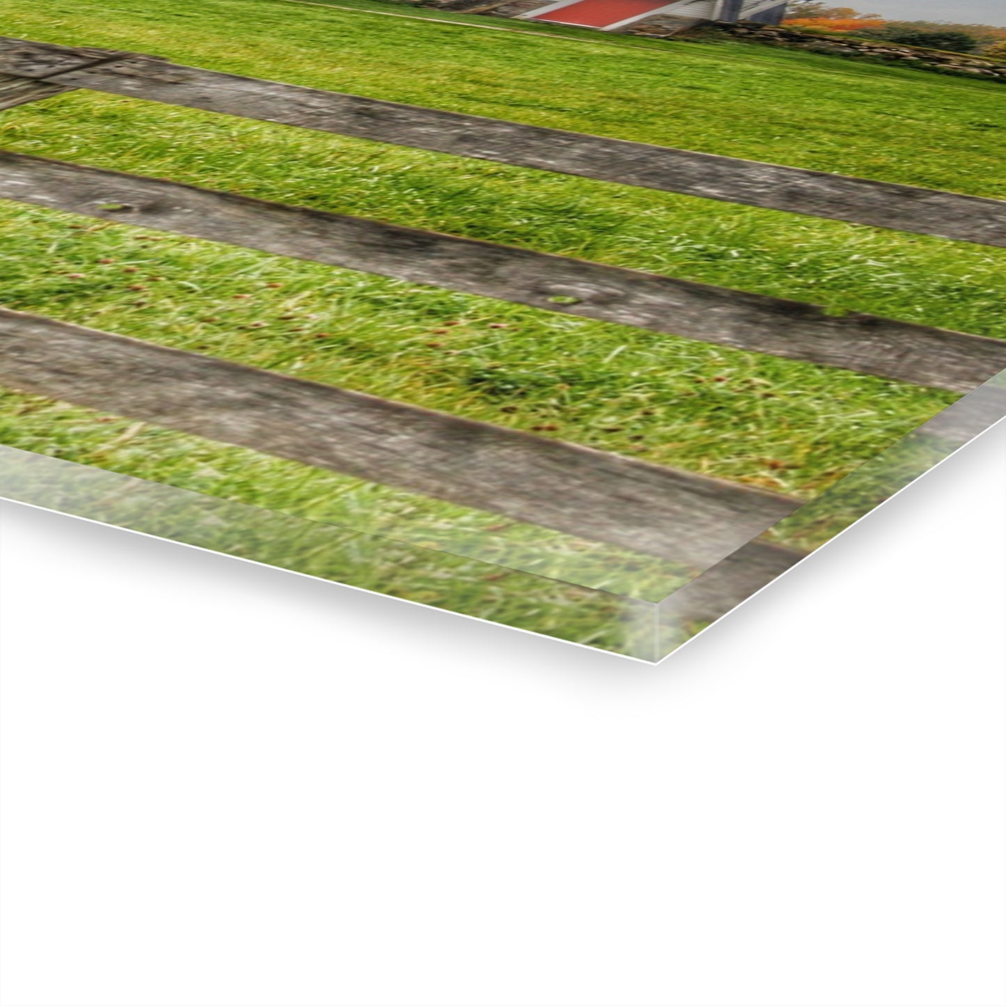 U R There Photography Hill Road Hillside White Rustic Farmhouse Acrylic Wall Print