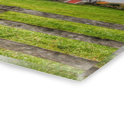 U R There Photography Hill Road Hillside White Rustic Farmhouse Acrylic Wall Print