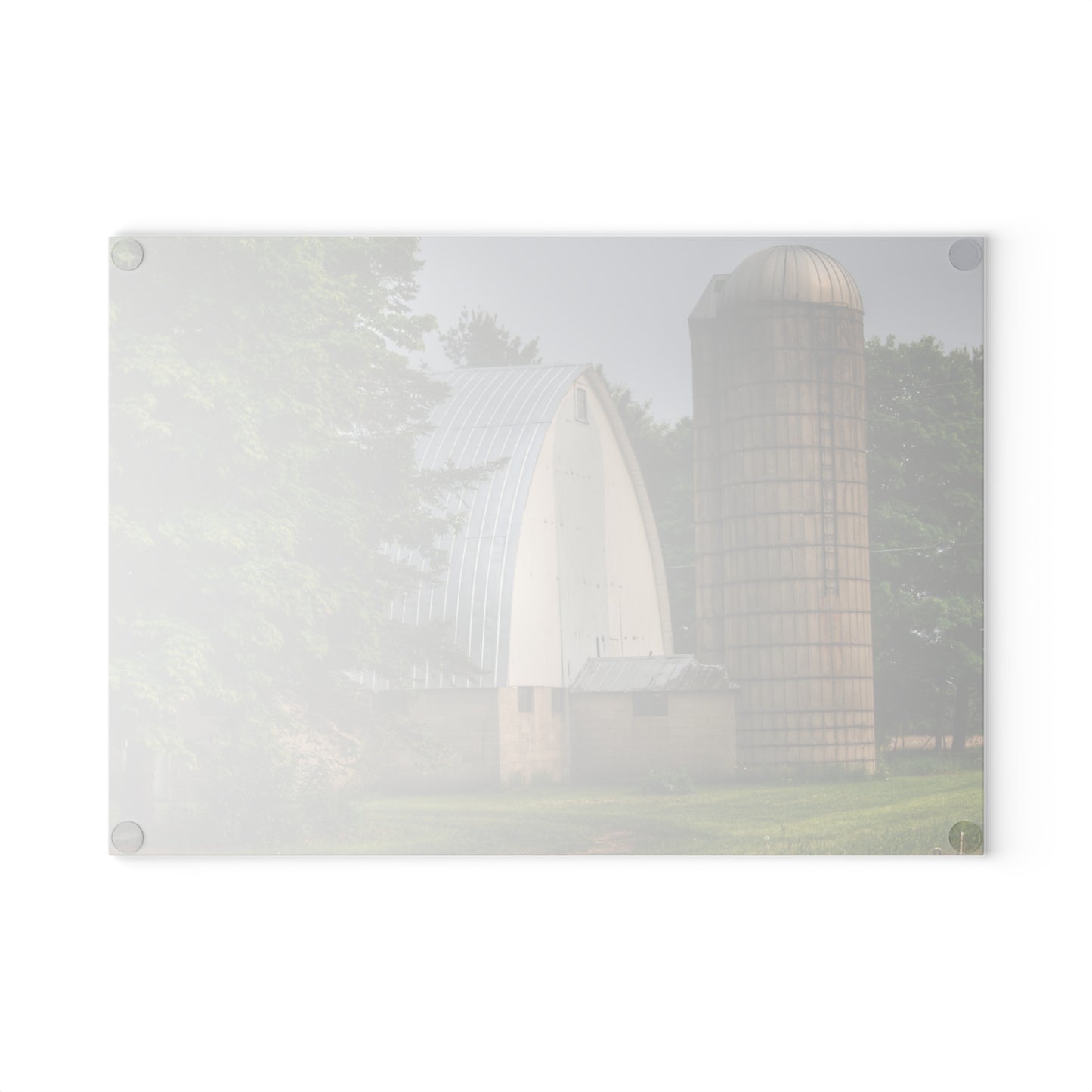 U R There Photography Carpenter Road White I Rustic Farmhouse Tempered-Glass Cutting Board