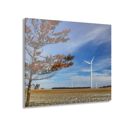 U R There Photography Winter Windmills Rustic Farmhouse Acrylic Wall Print