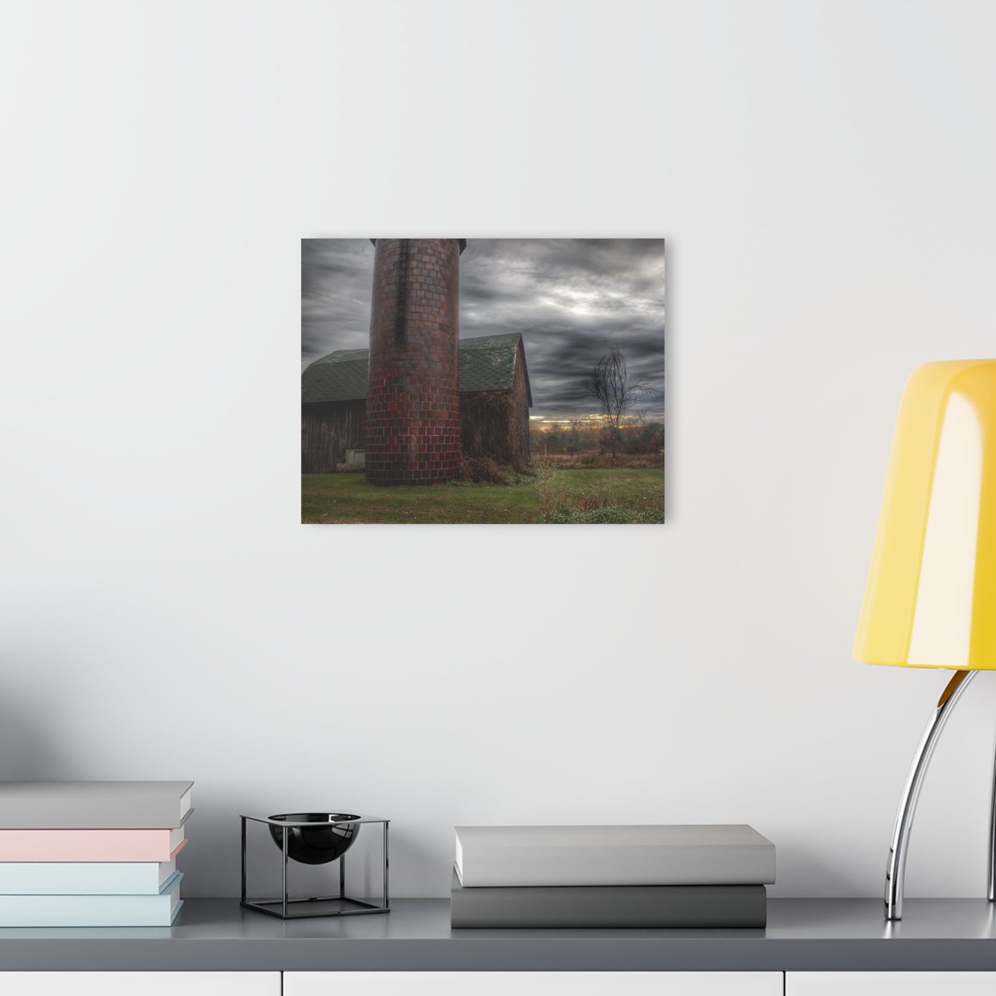 U R There Photography Pero Lake Road Grey II Rustic Farmhouse Acrylic Wall Print