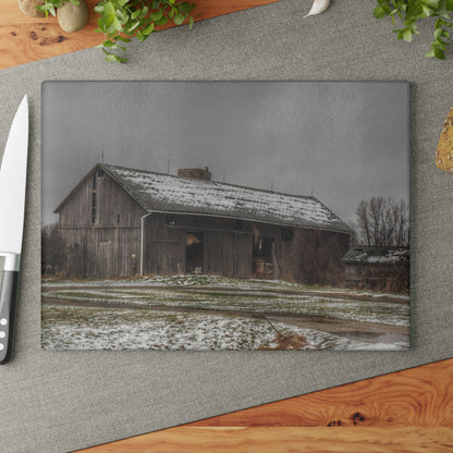 U R There Photography Wilder Road Grey in Spring Rustic Farmhouse Tempered-Glass Cutting Board