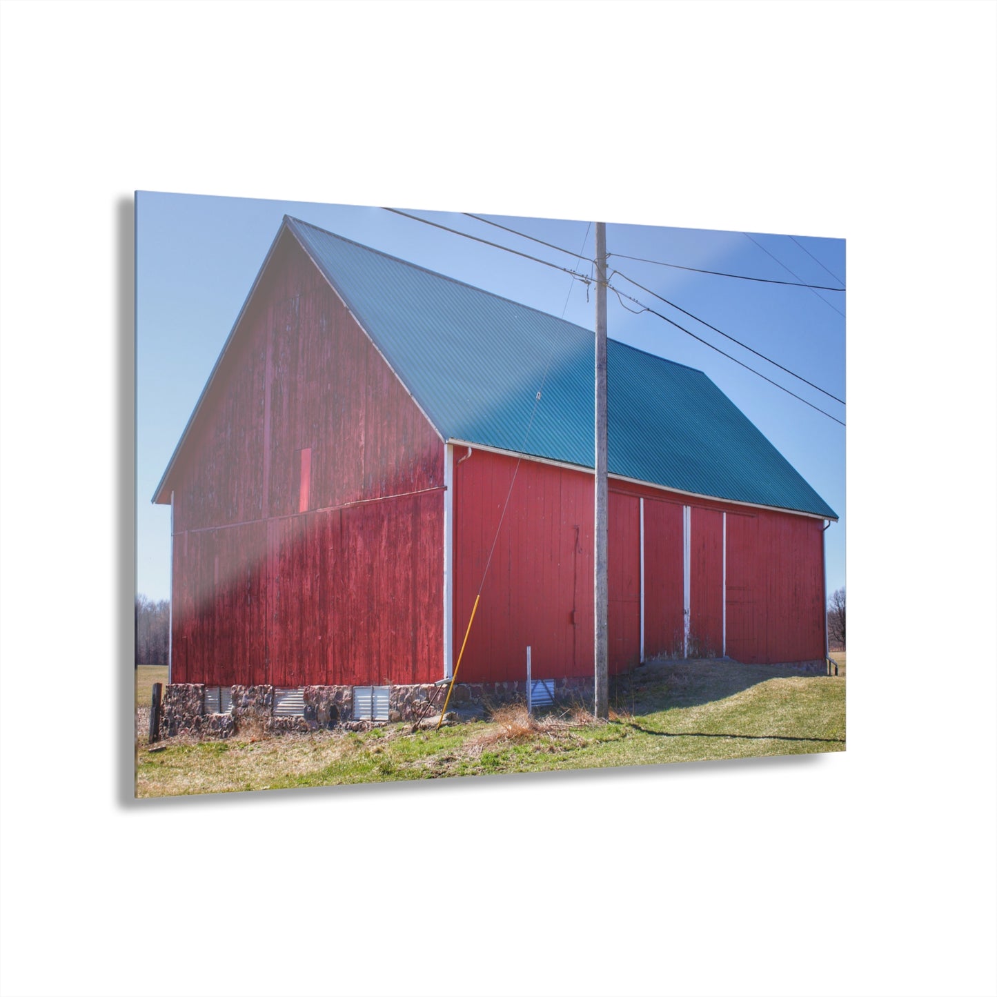U R There Photography Imlay City Road Red II Rustic Farmhouse Acrylic Wall Print