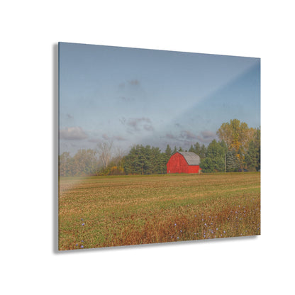 U R There Photography Fargo Road Little Red Rustic Farmhouse Acrylic Wall Print