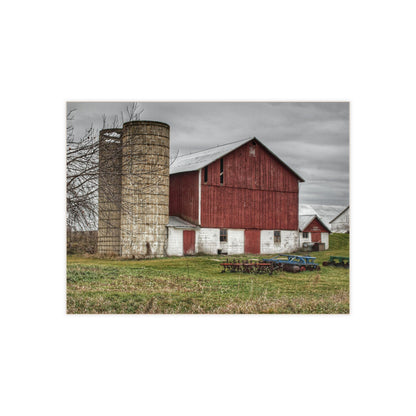 U R There Photography Fostoria Red I Rustic Farmhouse Decorative Ceramic Tile