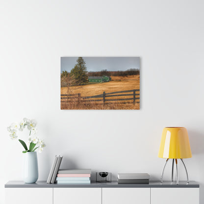 U R There Photography Green Barns and Broken Fences Rustic Farmhouse Acrylic Wall Print