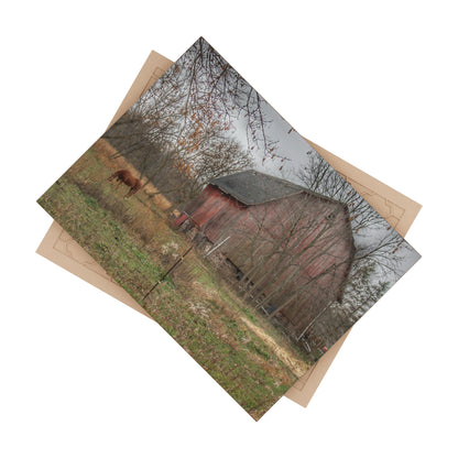 U R There Photography Blair Road Barn and Horse Rustic Farmhouse Decorative Ceramic Tile