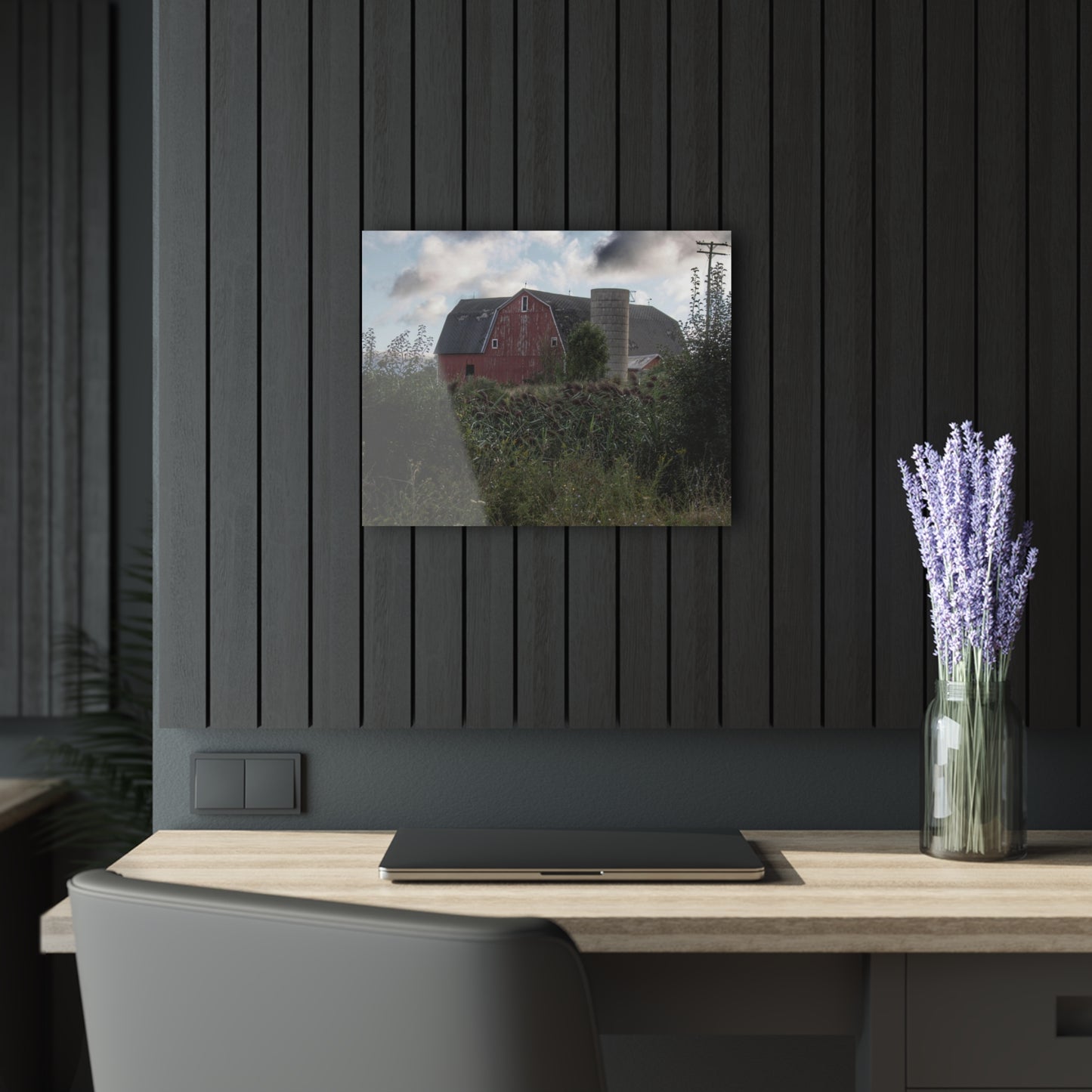 U R There Photography Greenwood Road Red II Rustic Farmhouse Acrylic Wall Print