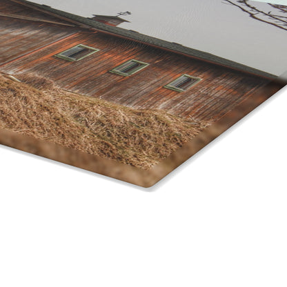 U R There Photography Blood Road Rusted Rustic Farmhouse Tempered-Glass Cutting Board