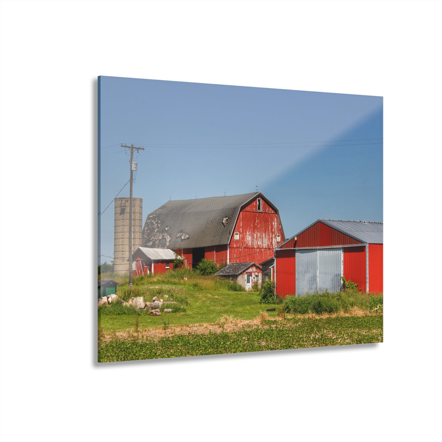 U R There Photography Greenwood Road Red I Rustic Farmhouse Acrylic Wall Print