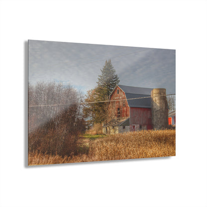 U R There Photography Otter Lake Road Red I Rustic Farmhouse Acrylic Wall Print