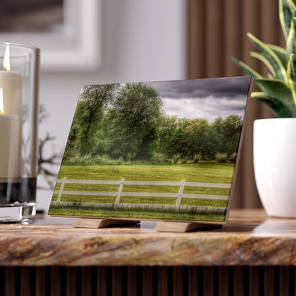 U R There Photography Beyond the White Fence Rustic Farmhouse Decorative Ceramic Tile