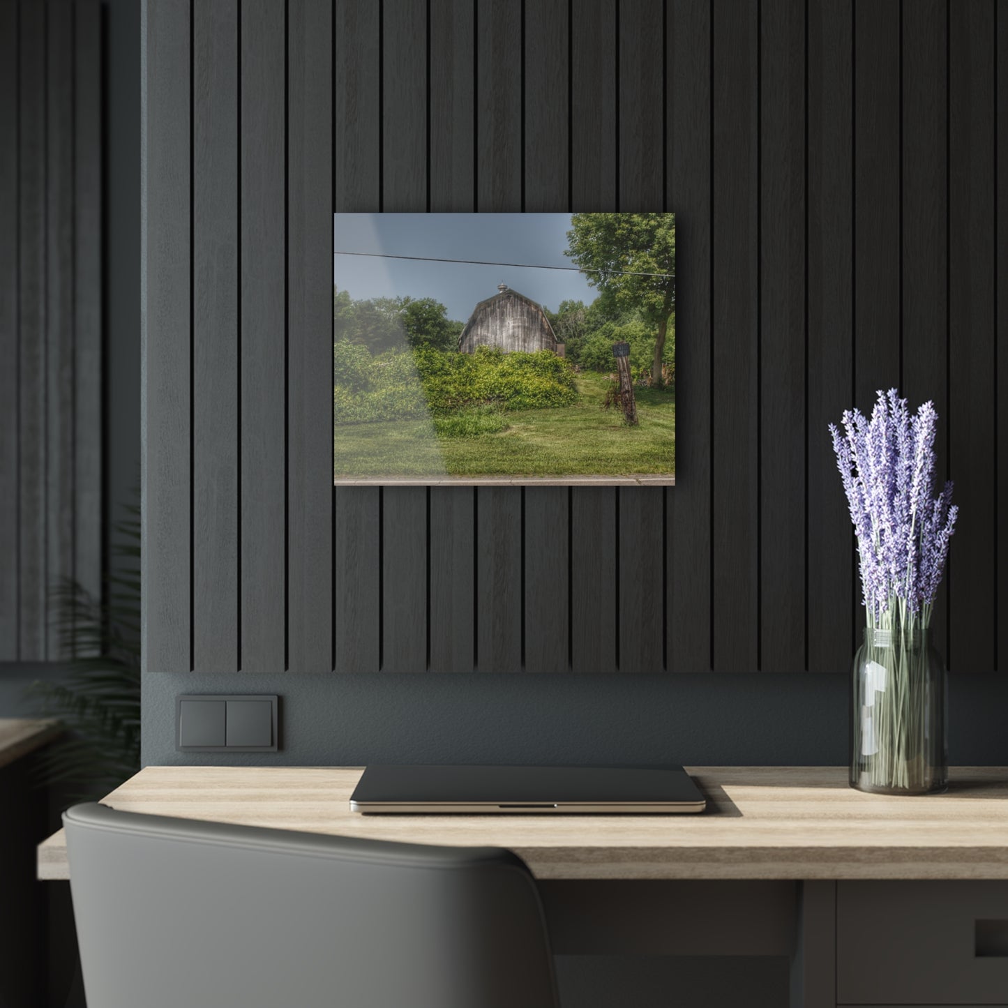 U R There Photography Vassar Road Hidden Grey I Rustic Farmhouse Acrylic Wall Print