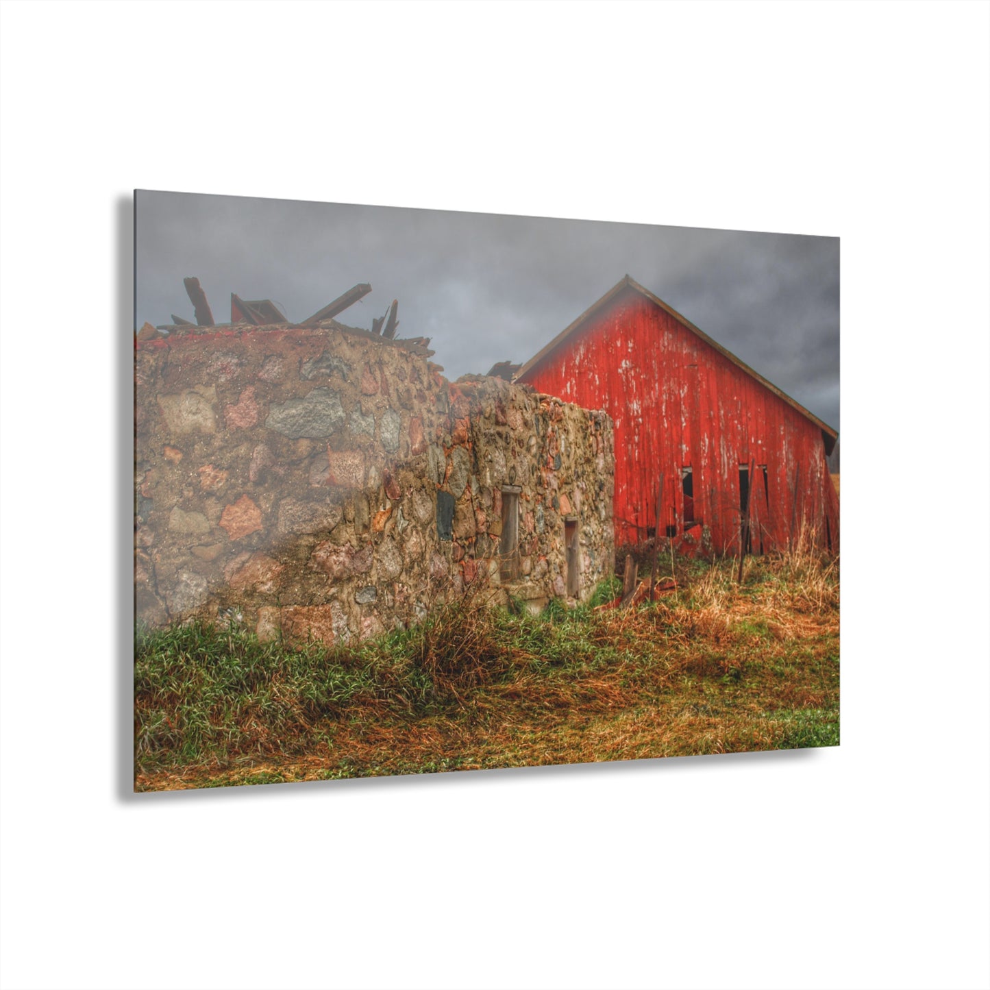 U R There Photography Stanley Road Ruins Rustic Farmhouse Acrylic Wall Print
