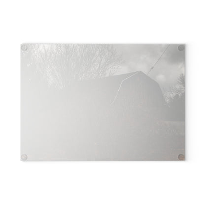 U R There Photography Caro Grey Hidden Rustic Farmhouse Tempered-Glass Cutting Board