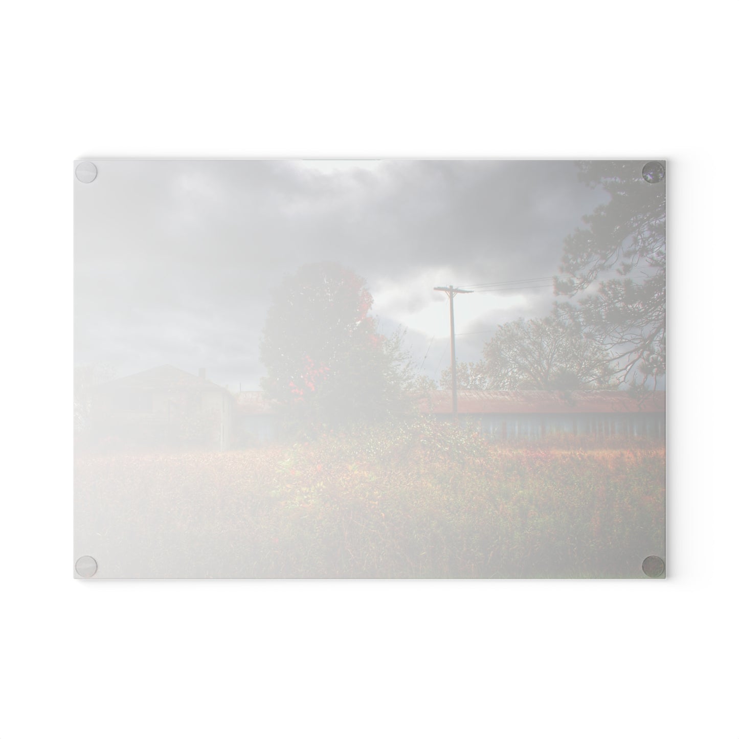 U R There Photography Farnsworth Forgotten Rustic Farmhouse Tempered-Glass Cutting Board