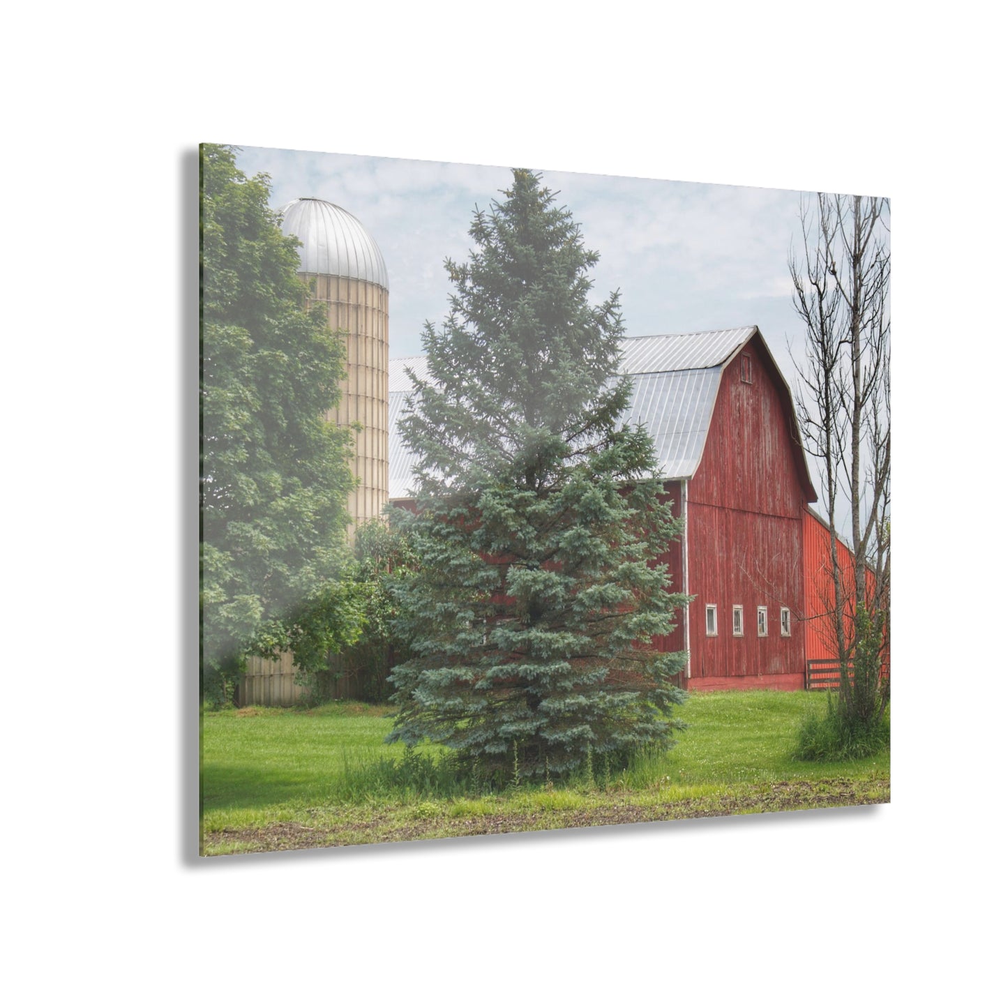 U R There Photography German Road Red I Rustic Farmhouse Acrylic Wall Print