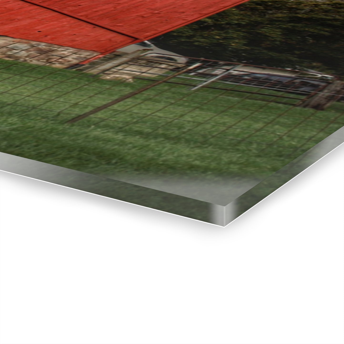 U R There Photography Elba Road Red I Rustic Farmhouse Acrylic Wall Print