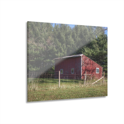 U R There Photography Little Red Shack Rustic Farmhouse Acrylic Wall Print