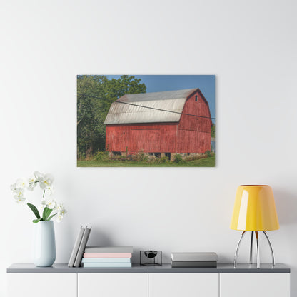 U R There Photography Belsay Road Red Rustic Farmhouse Acrylic Wall Print