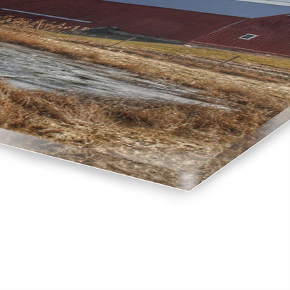 U R There Photography Fisher Road Red Rustic Farmhouse Acrylic Wall Print