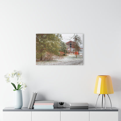 U R There Photography Lum Hidden Red Rustic Farmhouse Acrylic Wall Print