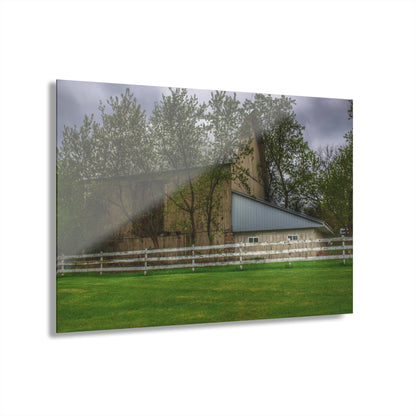 U R There Photography Grange Hall Road Whitewash Grey Rustic Farmhouse Acrylic Wall Print