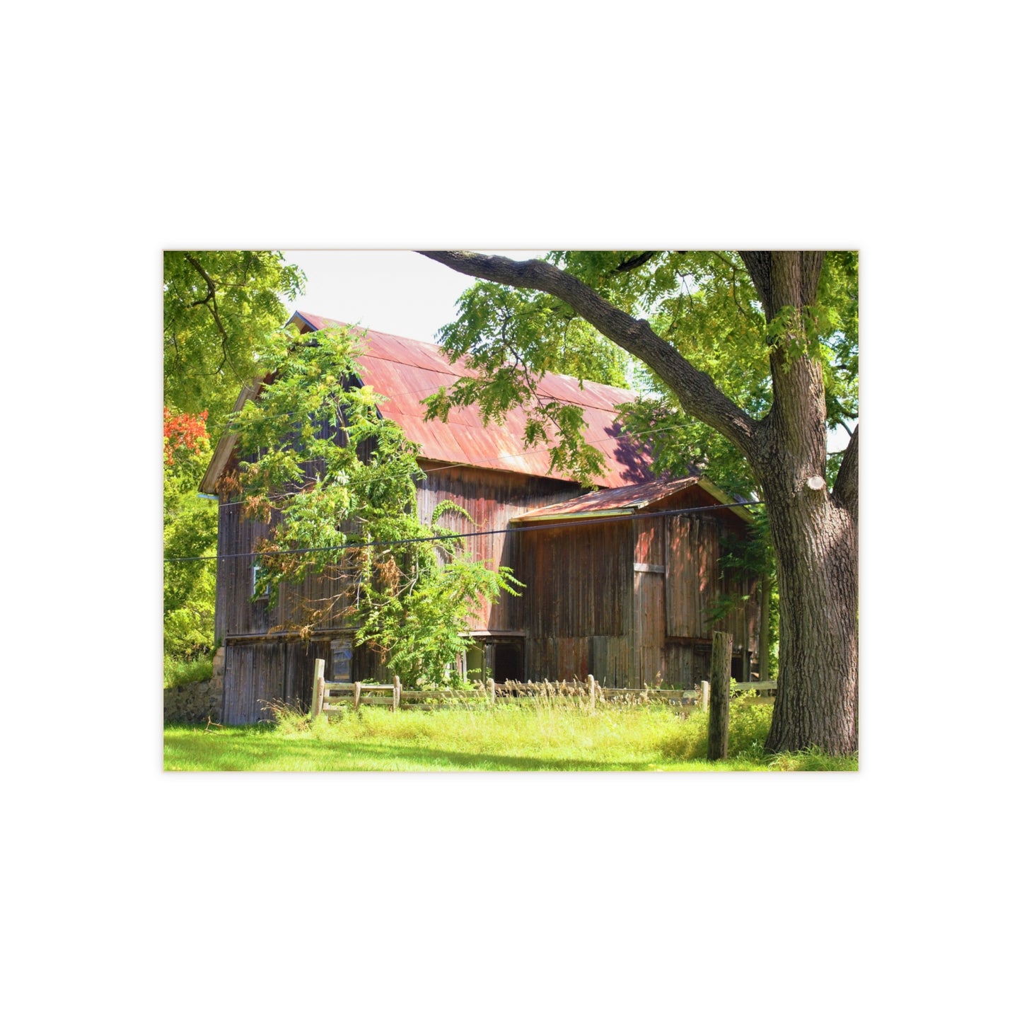 U R There Photography Oxford Rusted Red I Rustic Farmhouse Decorative Ceramic Tile