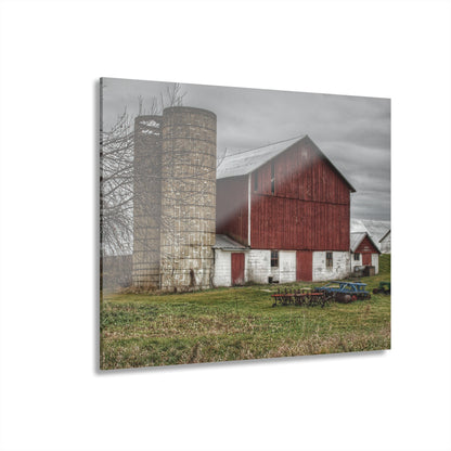 Fostoria Red I Rustic Farmhouse Acrylic Wall Print