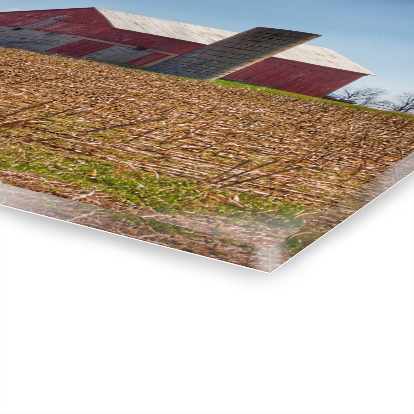 U R There Photography Lee Hill Road Block Red Rustic Farmhouse Acrylic Wall Print