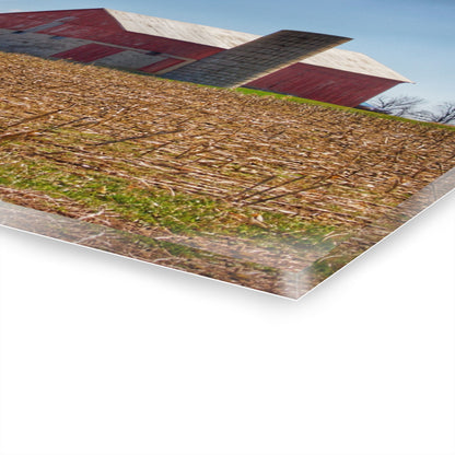 U R There Photography Lee Hill Road Block Red Rustic Farmhouse Acrylic Wall Print