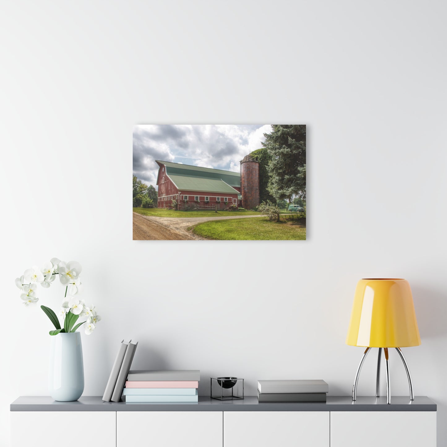 U R There Photography Metamora Country Red Rustic Farmhouse Acrylic Wall Print