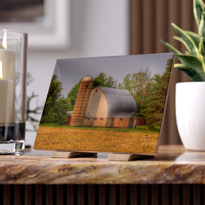 U R There Photography Carpenter Road White II Rustic Farmhouse Decorative Ceramic Tile