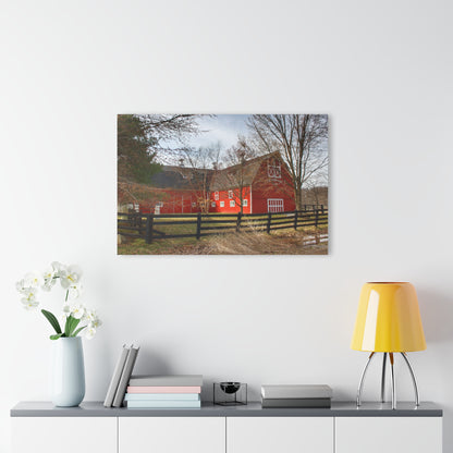 U R There Photography Thornville Road Red Rustic Farmhouse Acrylic Wall Print