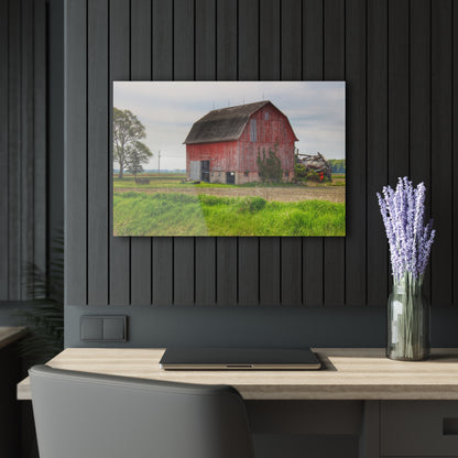 U R There Photography Unionville Elmwood Road Red II Rustic Farmhouse Acrylic Wall Print