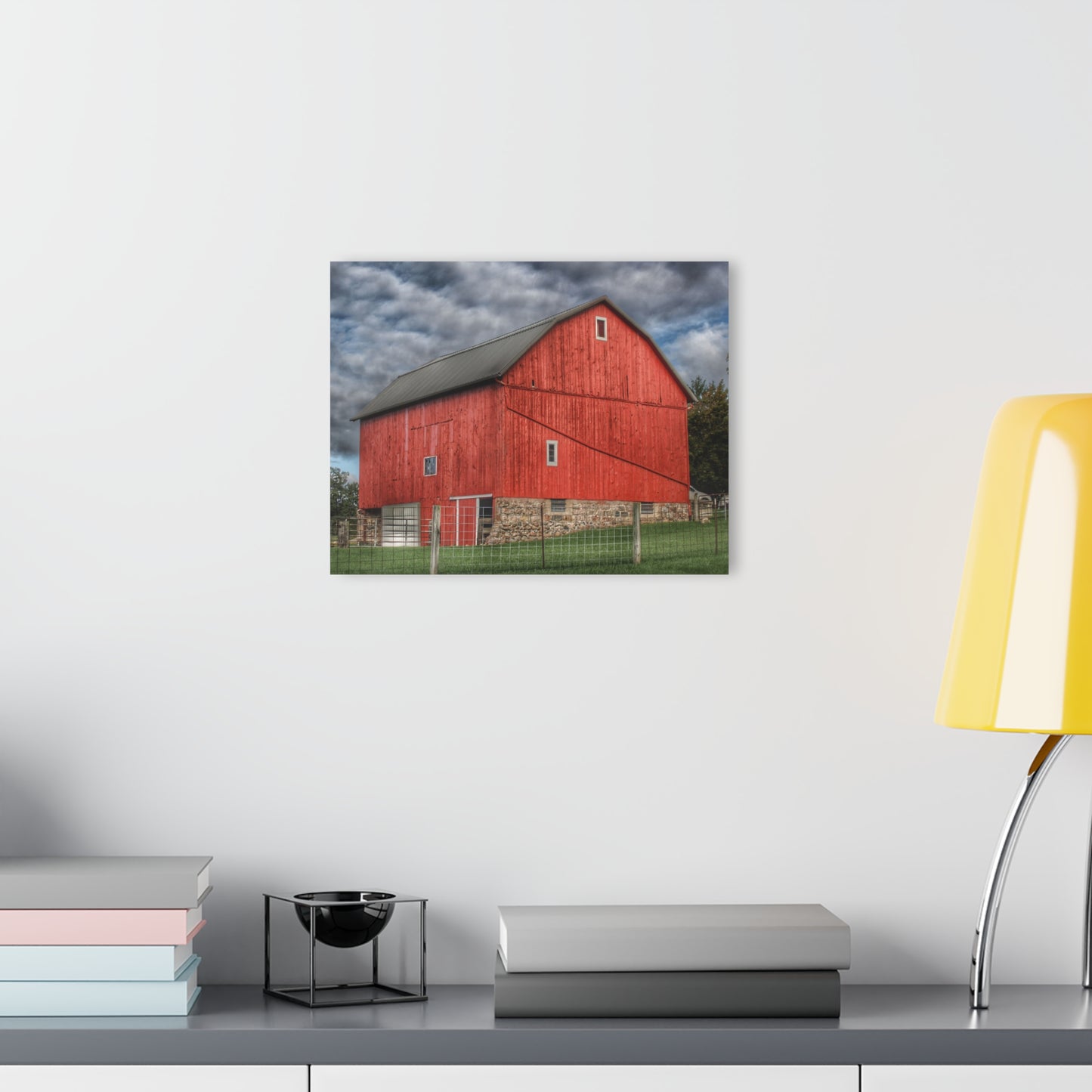 U R There Photography Elba Road Red I Rustic Farmhouse Acrylic Wall Print