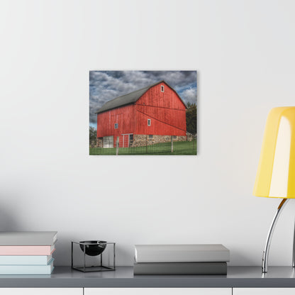 U R There Photography Elba Road Red I Rustic Farmhouse Acrylic Wall Print
