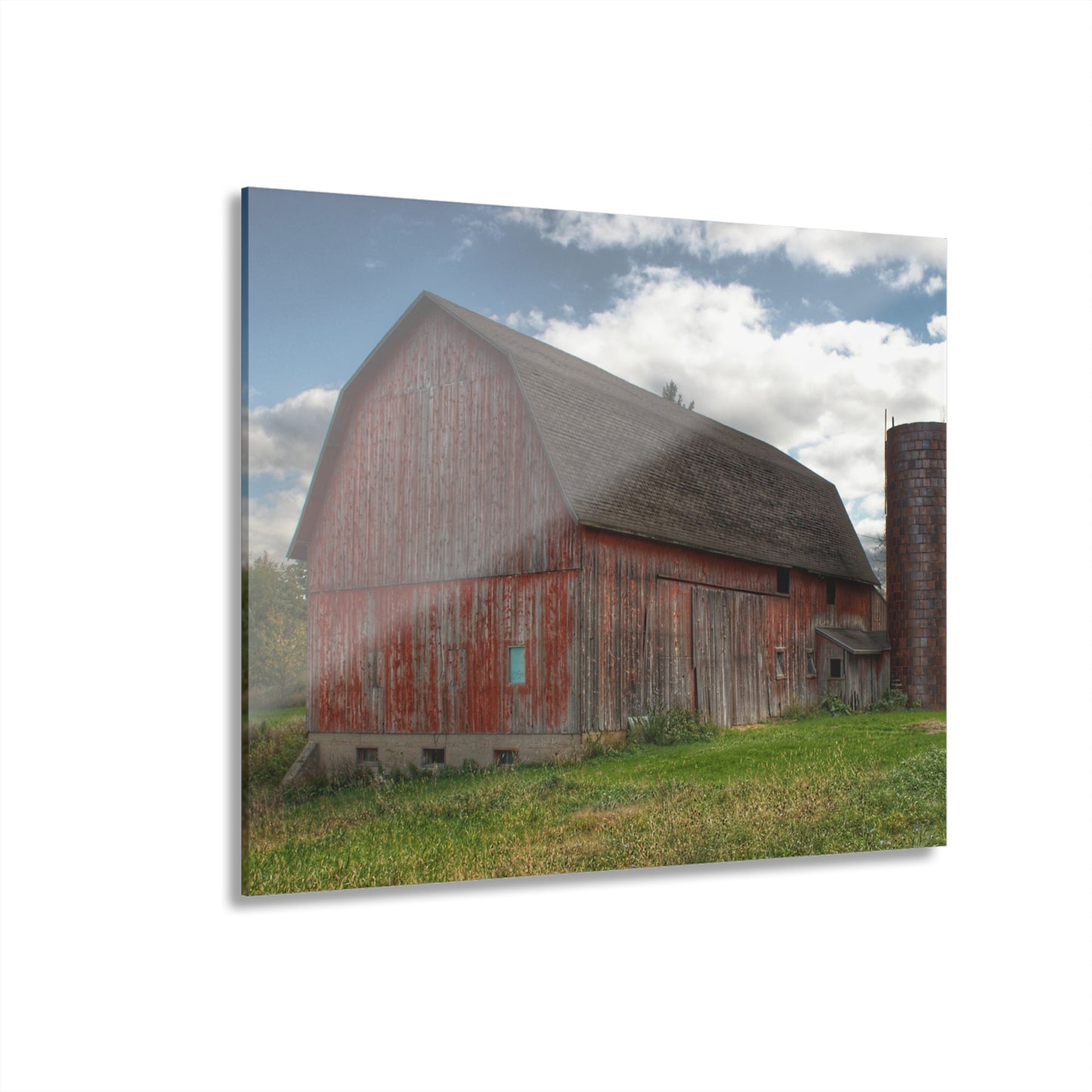 U R There Photography Baldwin Road Red Rustic Farmhouse Acrylic Wall Print