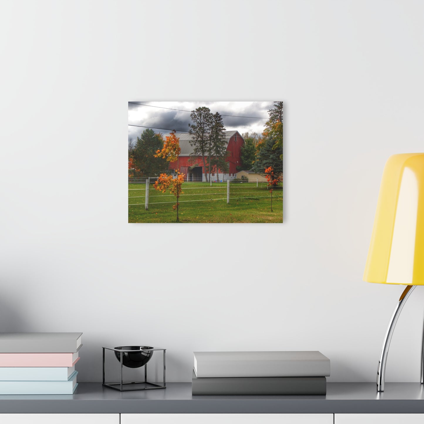 U R There Photography Farnsworth Road Red I Rustic Farmhouse Acrylic Wall Print