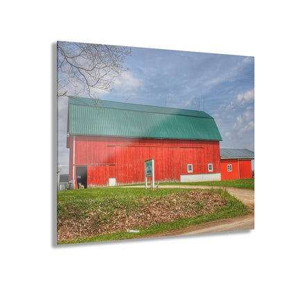 U R There Photography Coldwater Road Red II Rustic Farmhouse Acrylic Wall Print