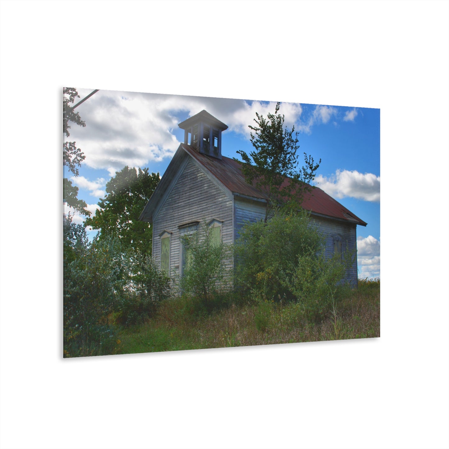 U R There Photography Mound Road Schoolhouse Rustic Farmhouse Acrylic Wall Print