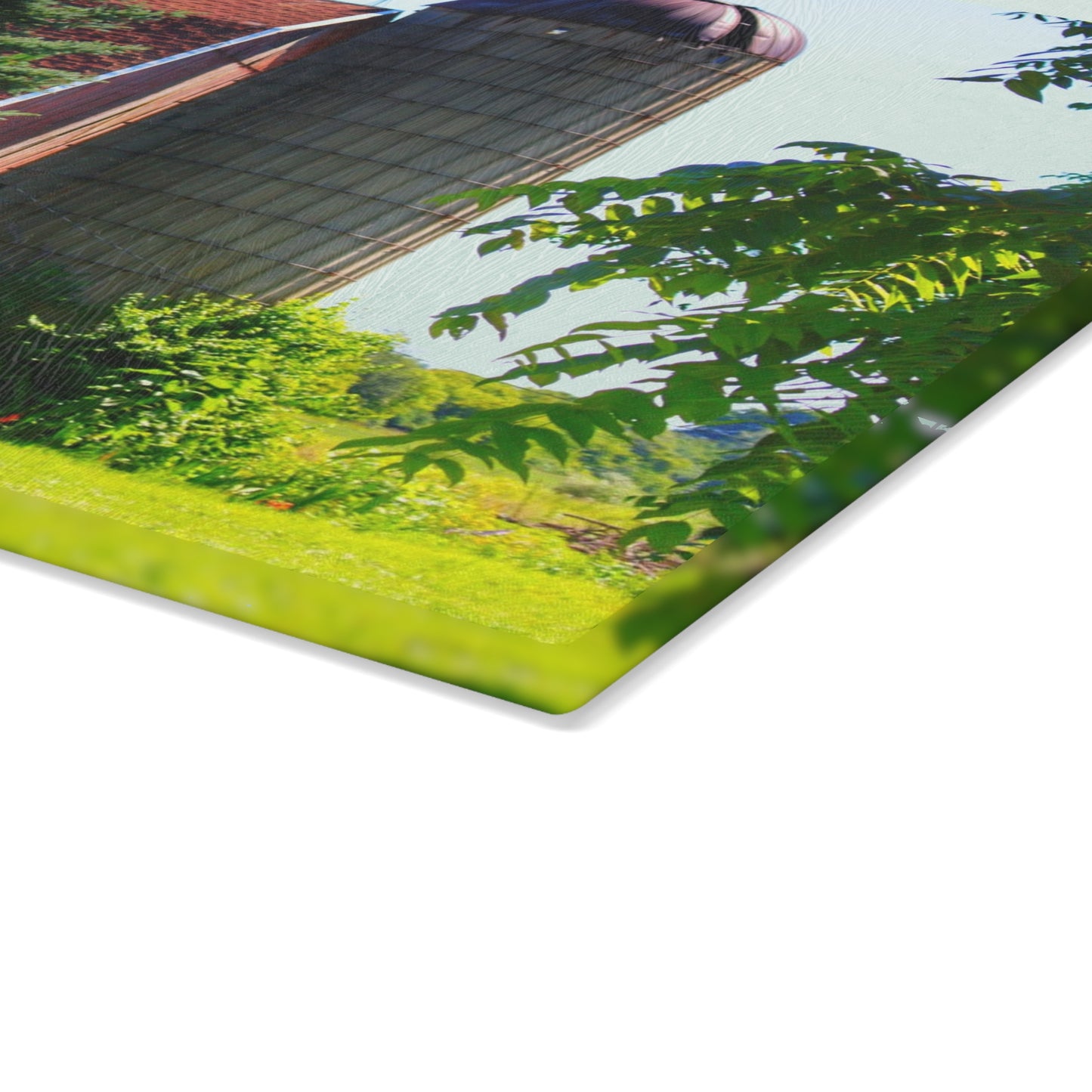 U R There Photography Atwell Road Hidden Rustic Farmhouse Tempered-Glass Cutting Board