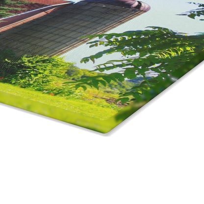 U R There Photography Atwell Road Hidden Rustic Farmhouse Tempered-Glass Cutting Board