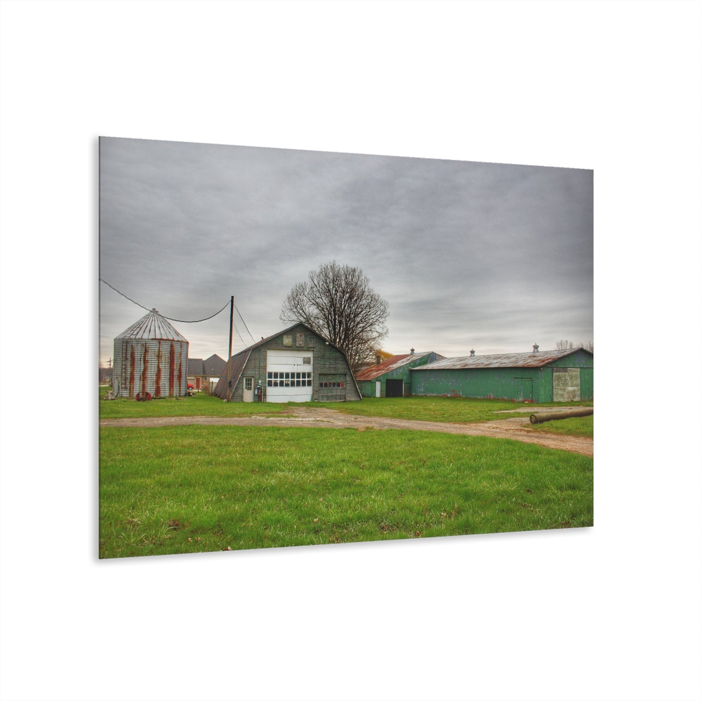 U R There Photography Hough Road Green Quonset IV Rustic Farmhouse Acrylic Wall Print