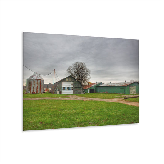 U R There Photography Hough Road Green Quonset IV Rustic Farmhouse Acrylic Wall Print