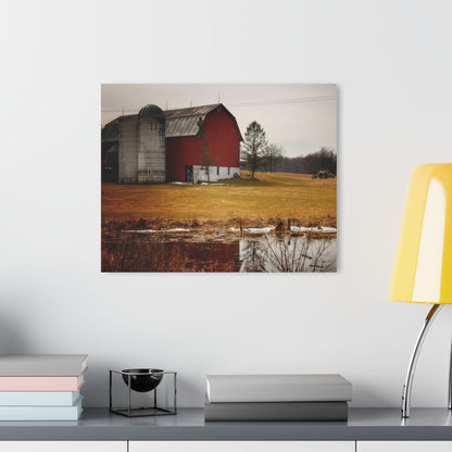 U R There Photography Havens Road Red Rustic Farmhouse Acrylic Wall Print